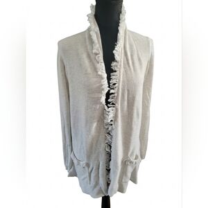 Lilly Pulitzer Cream Fringe Cardigan